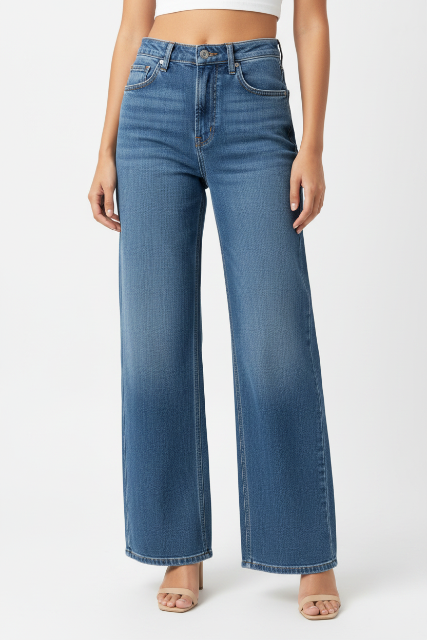 Medium Blue Jeans Model