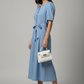Premium soft denim long Dress