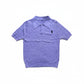 Lavender Cable-Knit Polo Shirt