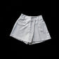 Women Pleated Skorts with Side Slit - Light Grey