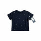 Women Premium Cotton White Pearl Embellished T-Shirt - Black