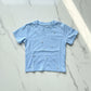 Women Premium Cotton Pearl Embellished T-Shirt - Sky Blue
