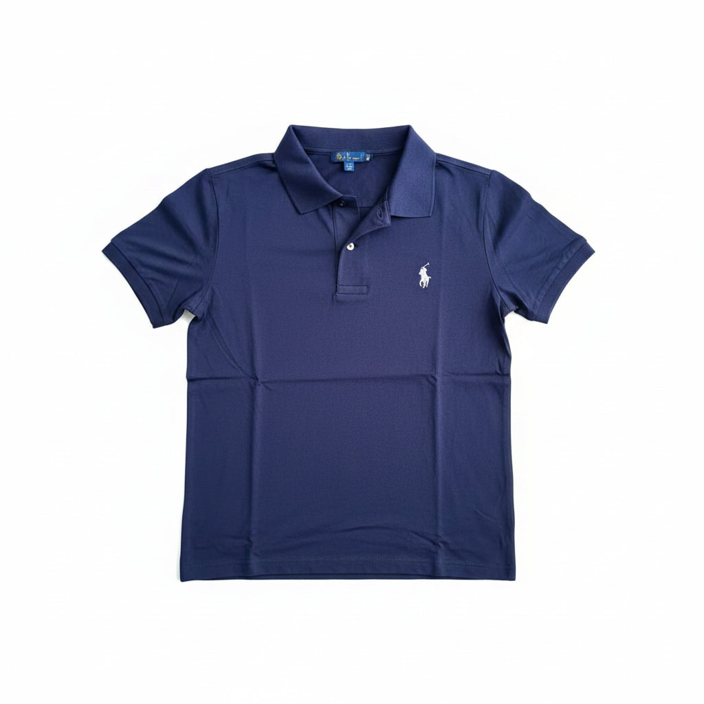 Women Cotton Polo T-Shirt - Navy Blue