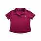 Women Cotton Polo Crop Top - Maroon