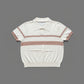 Knit Polo Top - White | Free Size