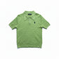 Green Cable-Knit Polo Shirt