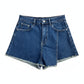 women soft denim Skorts with side slit