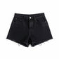 women soft denim Skorts with side slit