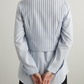 Light Blue Layered Designer Shirt – Pinstripe Vest & Plain Oversized Shirt
