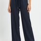 Blue Linen Lower - Model Wear