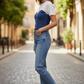 Knit Top - Female Model Side Pose