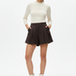 Dark Brown Skorts - Female Model Front Pose
