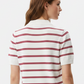 White Maroon Knit Polo - Back View