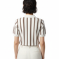 White Brown Knit Top - Back View