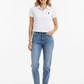 Women Cotton Polo Crop Top - Front Pose Model