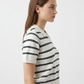 White Black Knit Polo - Side View