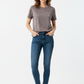 Grey Premium Tee - Female Model Front