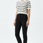 White Black Knit Polo - 3/4 Angle