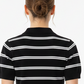 Black White Striped Knit Top - Back View