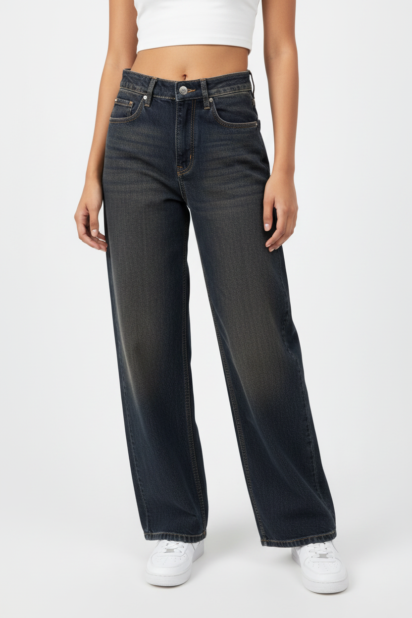 Light Blue Jeans Model