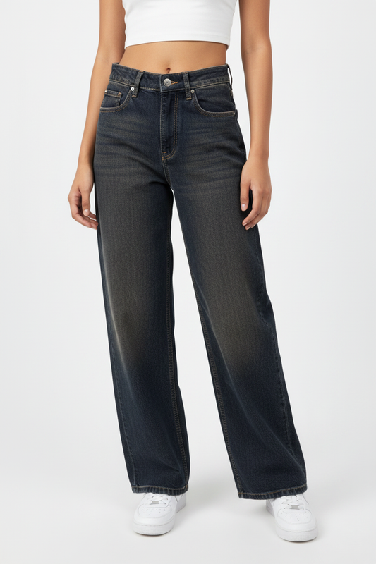Light Blue Jeans Model