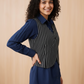Dark Blue Designer Shirt with attached waistcoat