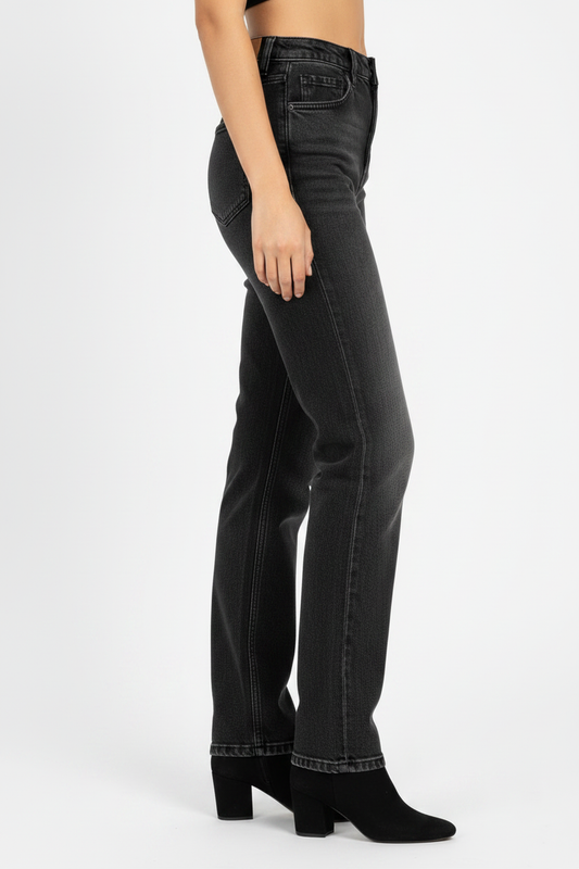Washed Black Jeans - Side Angle